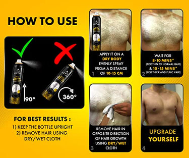 Urbangabru Hair Removal Cream Spray (200 ML) + De-Tan Face Pack (100 Gram) - Body & Face Care Combo Kit